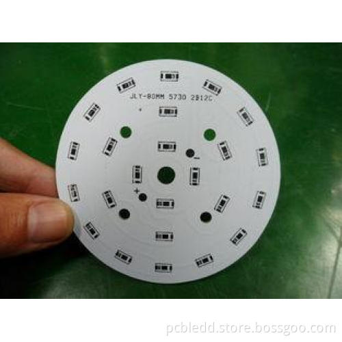 High Power Round LED PCB / Aluminum Base PCB White / Black